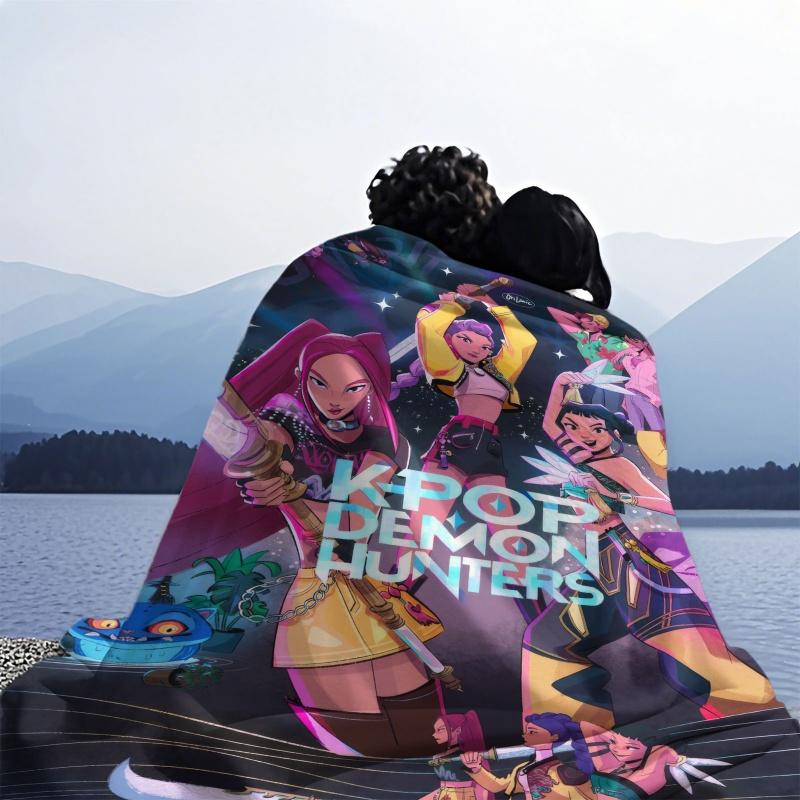 K-Pop Demon Hunters Blanket Super Warm Comfortable Flannel Throw Blanket Fan Gifts for Home Leisure Camping Travel