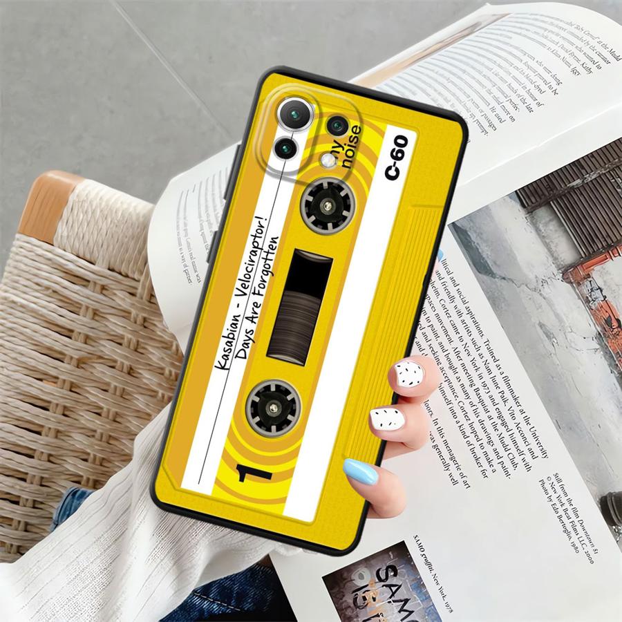Black Soft Phone Cover Case for Xiaomi Mi 10T 11T 12T Pro 11 12 13 Lite 13 14 15 Pro 12X Retro Cassette Tape