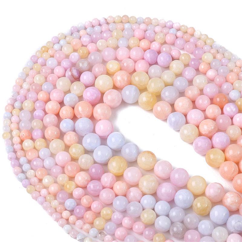 Synthetic Stone Round Beads for DIY Jewelry: Loose Beads with Straight Holes for Handmade Bracelets, Necklaces, Pendants, and More