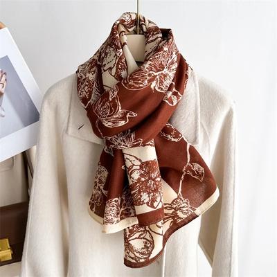 Sciarpa Lino Cotone Moda Lusso Donna Designer Primavera Inverno Calda Sciarpe Pashmina Hijab Sciarpe Scialli Avvolgenti Foulard Fascia per Capelli