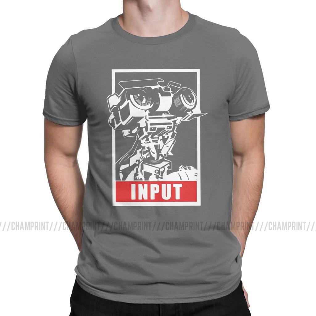 Cool Johnny 5 T Shirts Men Round Neck Pure Cotton T Shirts Short Circuit 80S Retro