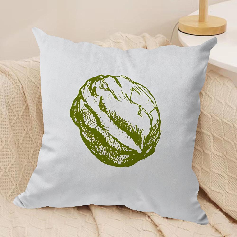 

Bread and vegetables Cushion Cover Soft Plush DoubleSided Printed Sofa Pillow Cushion Cover Cozy AllSeason Decor Gift 30x30cm