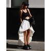 Cotton Midi Skirt 2026 Women Street Fashion IrregularBubble HemBubble Hem