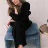 Damen Elegant Einfach geknöpft Lässige Strickjacke Herbst Winter Langarm Weicher V-Ausschnitt Pullover