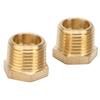 2pcs Brass Hex Reducer Bushing 1 2 NPT Male To 1 4 NPT Female Tube Hose Adapter Car Accessories