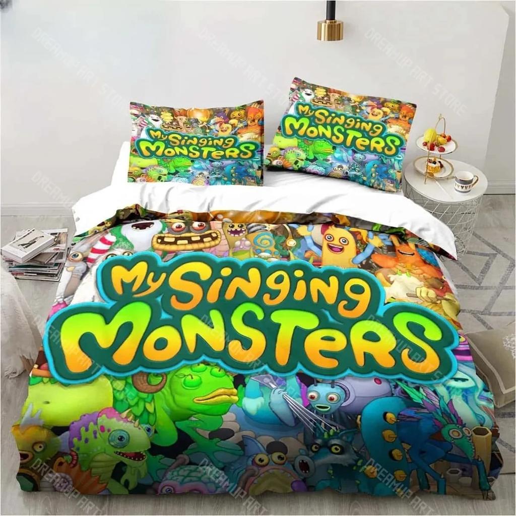3D Druck Mein Spiel Singende Monster Bettwäschesets Bettdecke Steppdecke Bettbezug Bettbezug Kissenbezugsets Kinder Erwachsenengröße