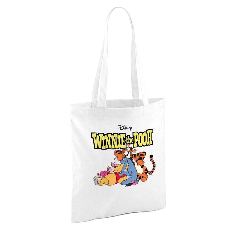Winnie the Pooh Friends Retro Logo Reusable Tote Bag