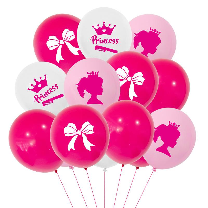 

New Barbie Princess Printed Balloon Bundle Balloon Set Children S New Year S Party Decoration Scene Arrangement Photo Props Princess Barbie Balloon Bundle B