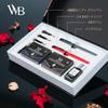 Wordsworth and Black Fountain Pen Set - Gray - Includes 2 Pens, 18ml Ink Bottle, 60 Ink Cartridges, Ink Refill Converter, 1 Medium Nib, 4 Broad Nibs,