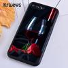 Krajews Red Wine Glass Soft Phone Case Cover For iPhone 17 Air 16 15 14 plus 11 12 13 pro max coque Shell Fundas