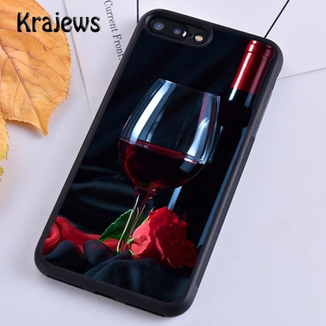 Krajews Red Wine Glass Soft Phone Case Cover For iPhone 17 Air 16 15 14 plus 11 12 13 pro max coque Shell Fundas