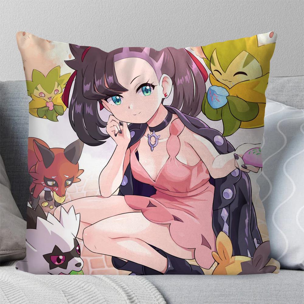 Marnie Animation P-Pokemon Pillow Case Square Pillow Bedroom Sofa Leisure Comfort Cushion Car Living Room Home Decoration 40X40