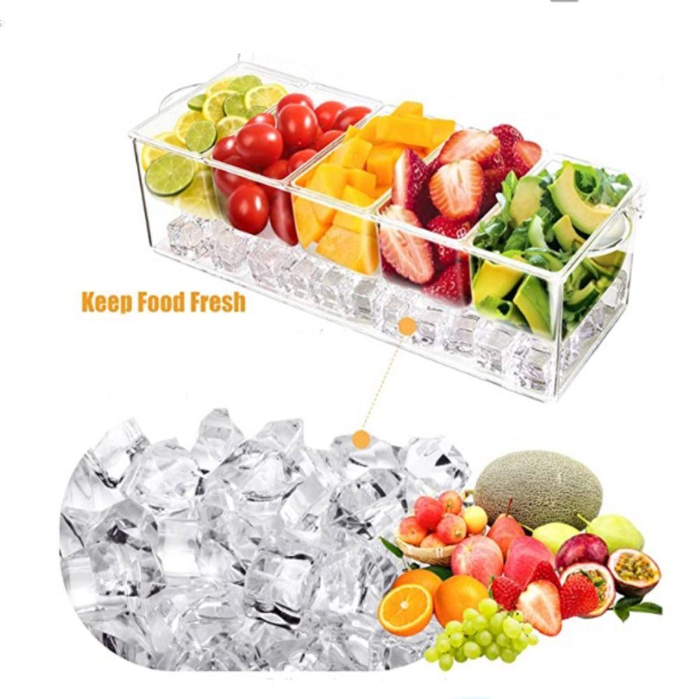 Tongs Kitchen Accessories Condiment Serving Tray Condiment Dispenser Fresh Ice Box Spice Containers