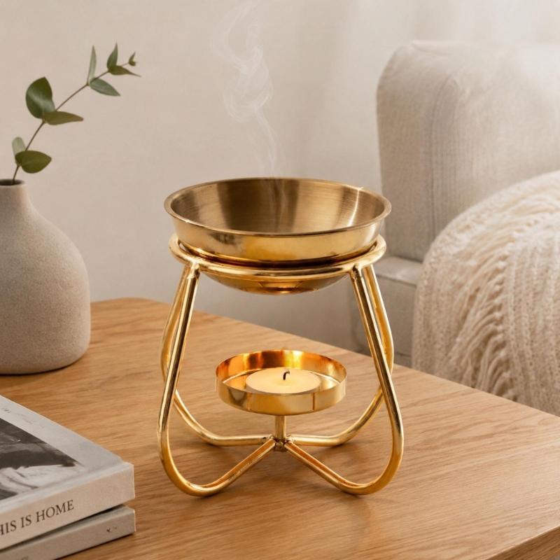 Waxes Melt Burners Essential Oil Burners,Metal Oil Burners Tealight Waxes Warmers Aromatherapys Holder Candle Scented Diffuser