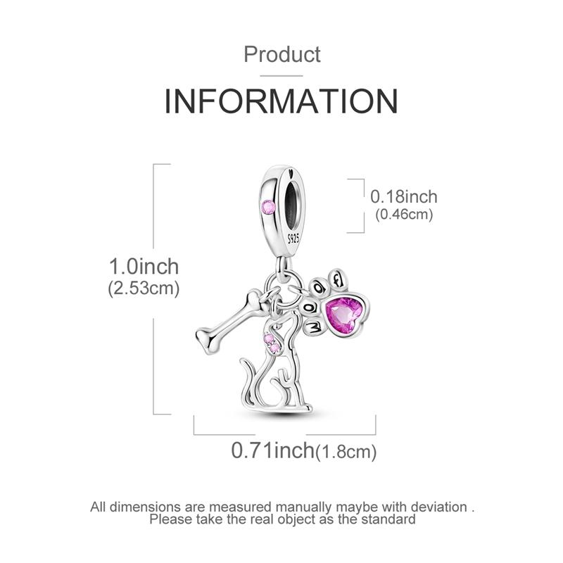 

Медь Щенок Отпечаток Когтя Кость Подвеска Висячие Украшения Подходят для Оригинального Браслета для Женщин DIY Подарок Вечеринка