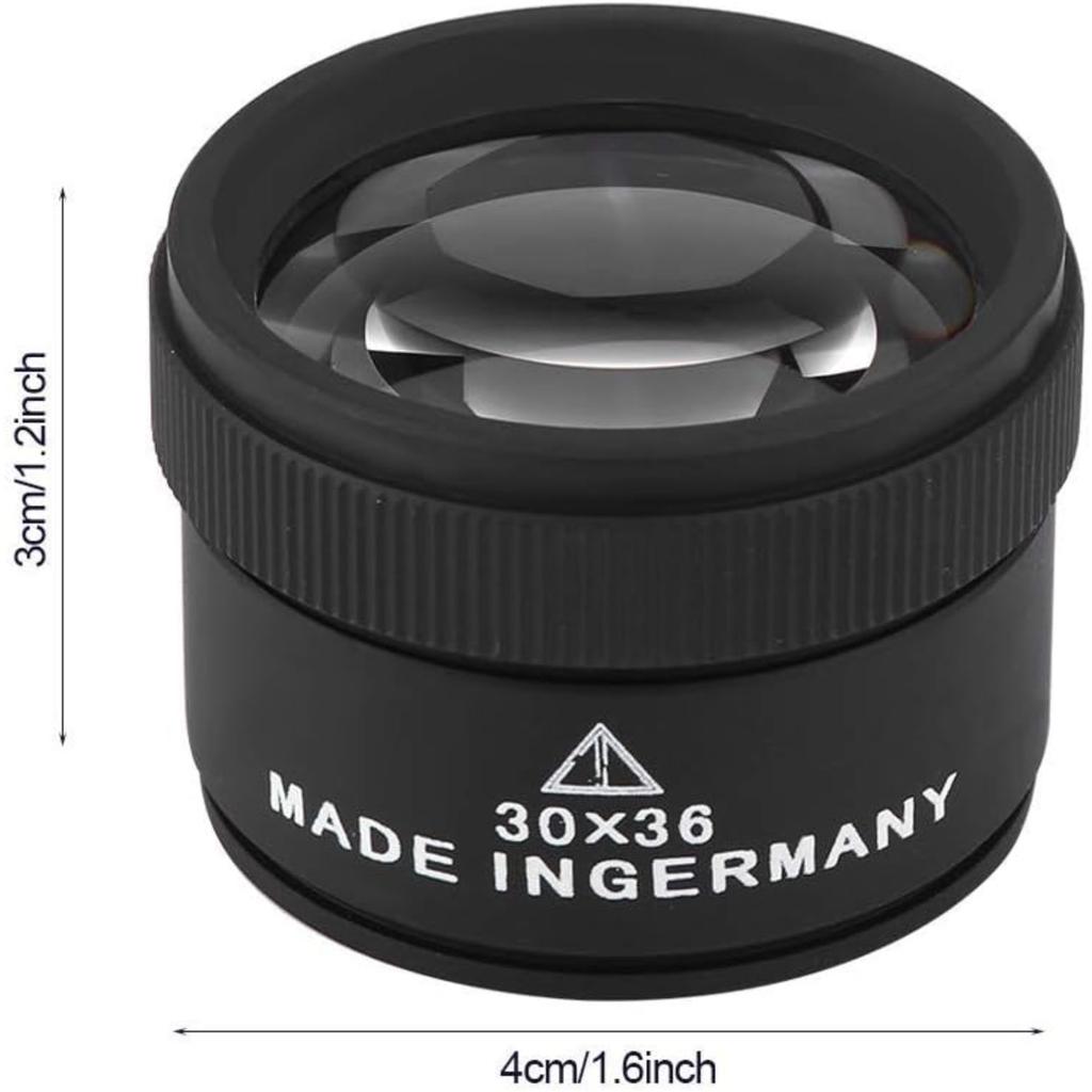 Tangxi 30X Jewelry Magnifier, Professional Optical Magnifier Glasses, 30X Magnifying Lens for Jewellery, Diamonds, Gems, Coins, Magnification