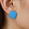 Statement Earrings for Women Unique Geometric Ear Studs Handmade Candy Color Acrylic Jewelry for Fashion Enthusiasts