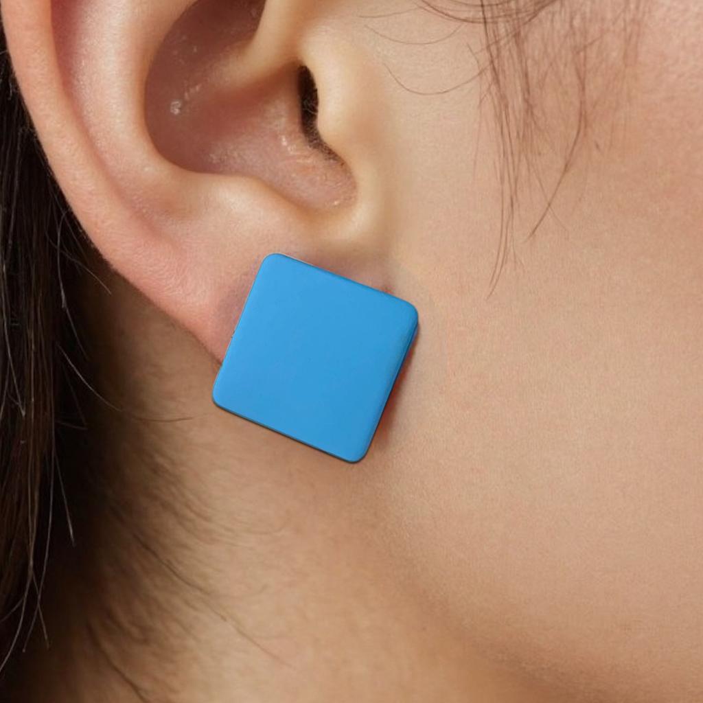 Statement Earrings for Women Unique Geometric Ear Studs Handmade Candy Color Acrylic Jewelry for Fashion Enthusiasts