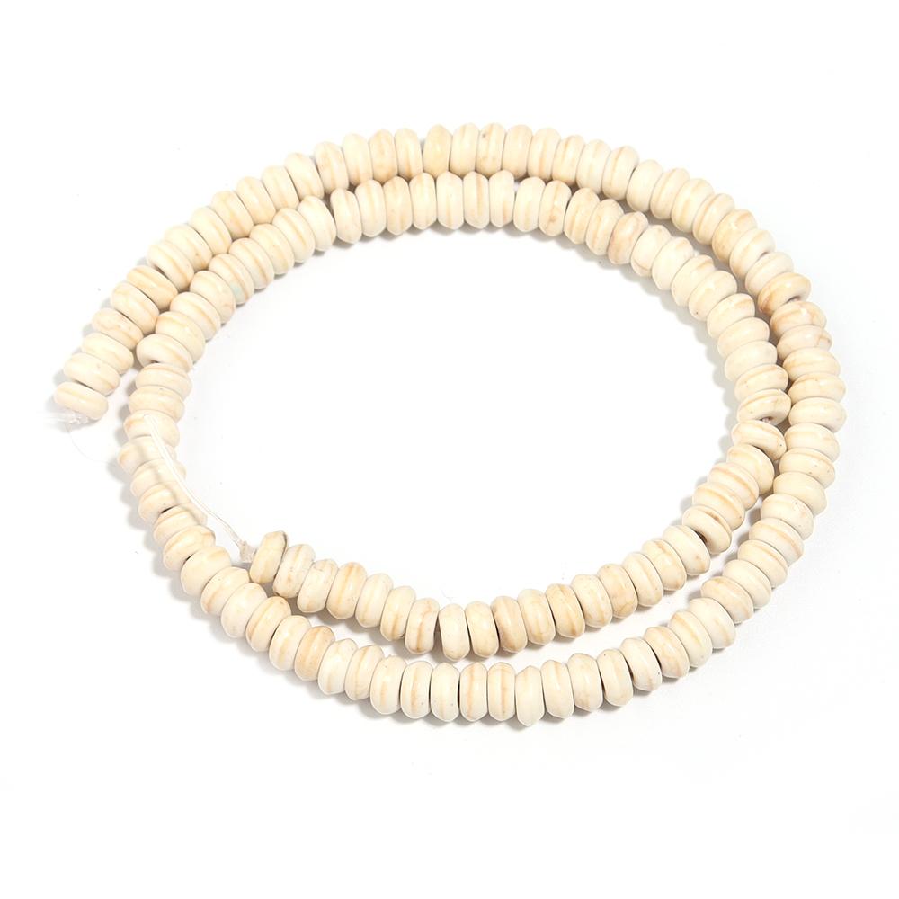 1 Strand Natural Stone Spacer Beads Flat Round Turquoise Bead Loose Beads for Jewelry Making DIY Bracelet Necklaces Accessories
