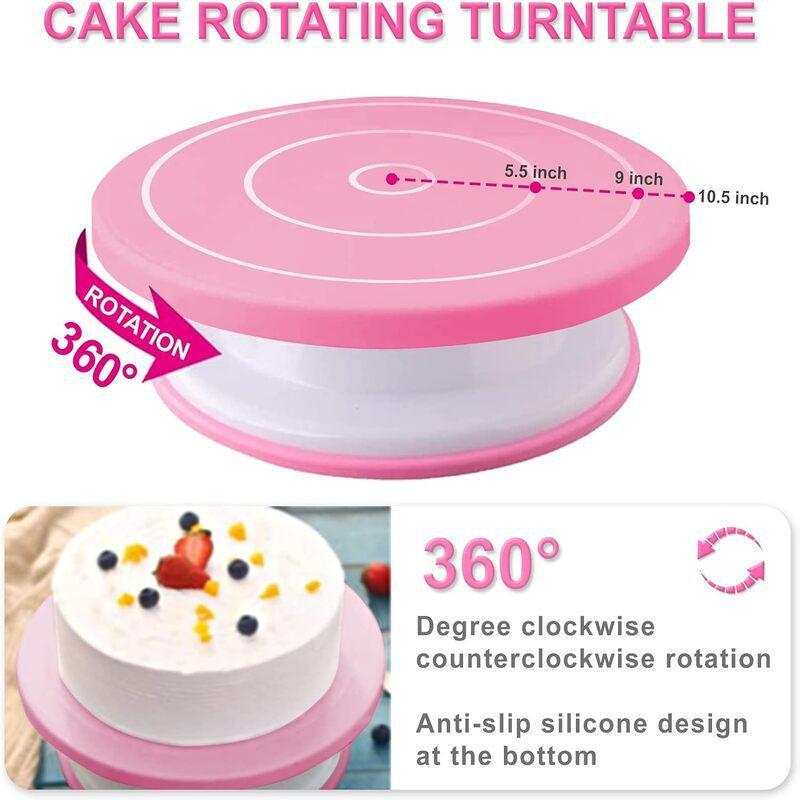 285-Piece Cake Decorating Kit With Rotating Turntable Piping Tips Disposable Bags Home Bakery Pastry Art