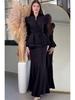 Autumn 2025 European & American Suit Jacket and High-Waist Midi Skirt Set
