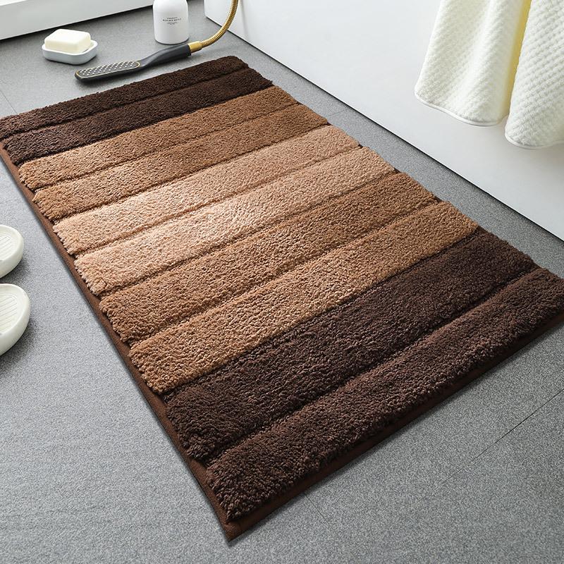 Thickened U-Shaped Non-Slip Absorbent Toilet Mat - Dirt-Resistant Bathroom and Bedside Carpet