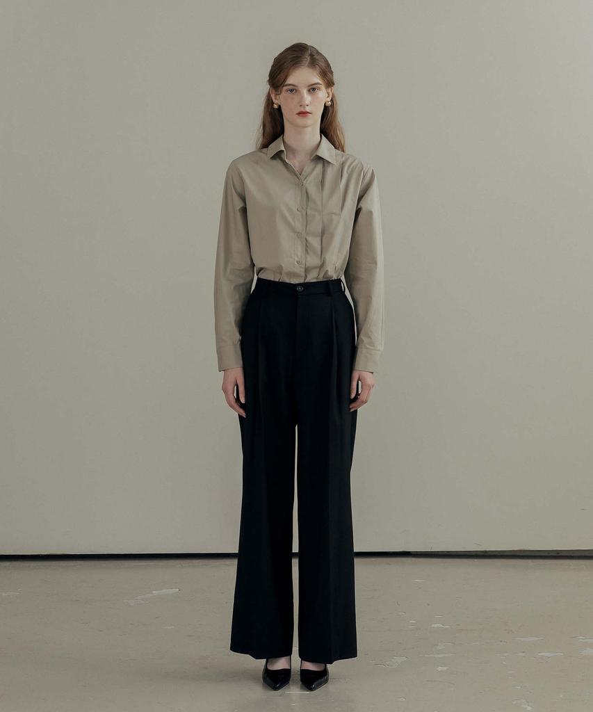 Meibeoyu Sona Wide Slacks Pants _ Black