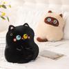 Sait Dudu Cute Calico Cat Plush Pillow - Big Eyes Siamese Cat Ornament, Perfect Birthday Gift