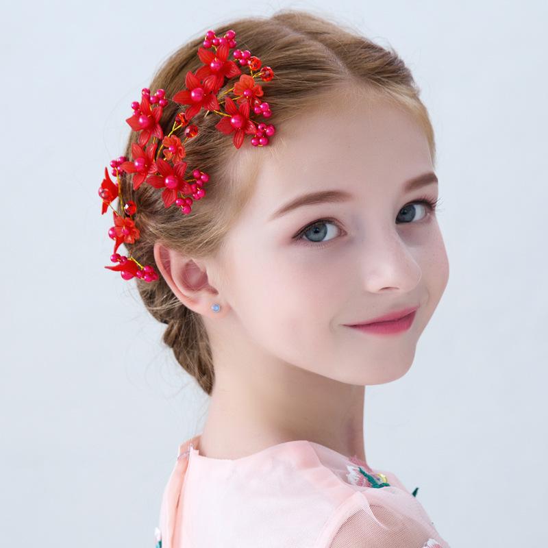 

Детская заколка для волос в корейском стиле с жемчугом - Белая заколка-листок для девочек