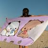 Ctue Bubu Dudu Microfiber Beach Towel Absorbent Quick Dry Soft Yoga Swimming Resort Mountain Climbing Towel