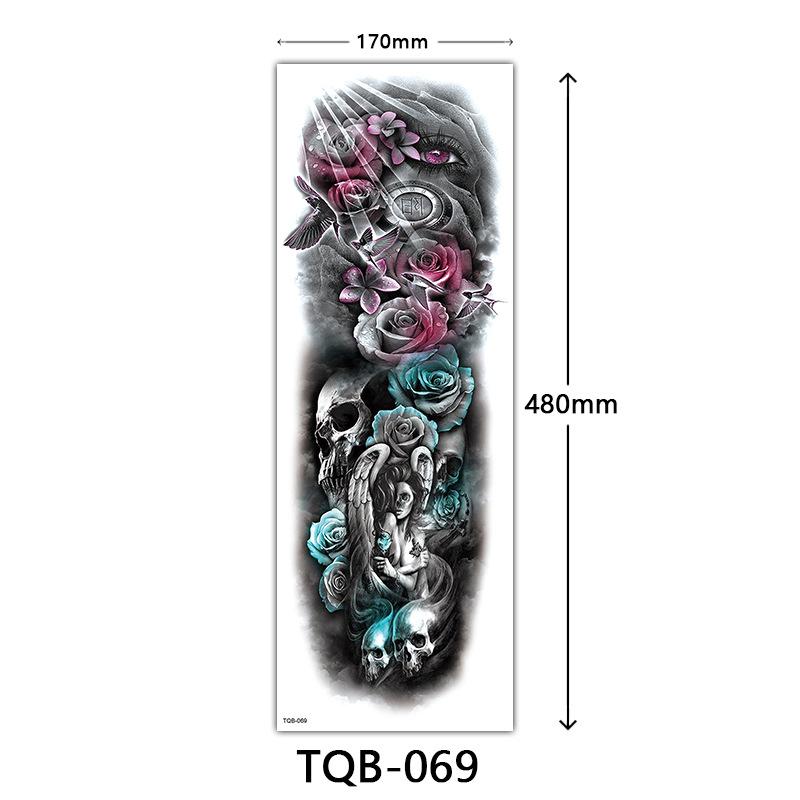 Full Arm Tattoo Sticker Full Arm, Full Arm Big Picture Tattoo Sticker, Flower Arm Tattoo Sticker Tattoo