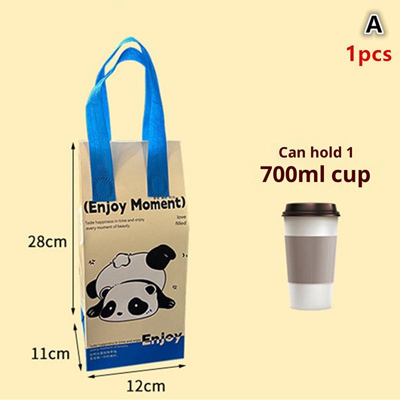 

1Pcs Panda Pattern Insulated Food Delivery Bag Large Commercial Grade Food Transport Tote Bag Reusable Insulated Bag For Food