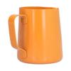 400ml PTFE Pointed Mouth Milk Frothing Jug Stainless Steel Coffee Jug for Home KitchenOrange