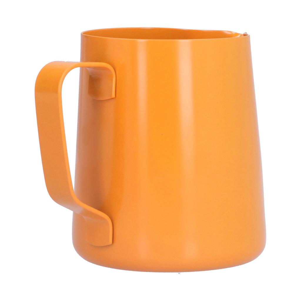 400ml PTFE Pointed Mouth Milk Frothing Jug Stainless Steel Coffee Jug for Home KitchenOrange