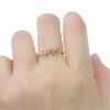 Purple Gold Women'S Love Ring Fashion Trend Design Arrow Plated Rose Gold Double Heart Ring