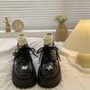 Fashion Women's Butterfly Patent Leathe Single Shoes College Style Comfortable Increased Student Lolita Gothic Shoes Japan Uniform Shoes
