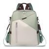 Damen-Mehrzweck-Rucksack, Farbblock-Schultertasche, Patchwork, leichter Reiserucksack