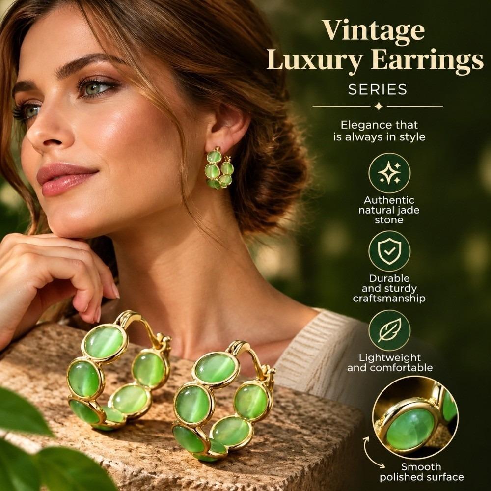 Cat's Eye Stone Cat Eye Hoop Earrings Flower Daisy Drop Earrings Huggie Earrings Women Girls