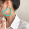 Fashion Geometric Personality Neon Acrylic Big Star Hoop Earring For Women Hollow Heart Earring Jewelry