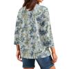 Women's V Neck 3/4 Sleeve Tops Casual T Shirts Basic Summer Tees Loose Fit Fall Pullover Tunic