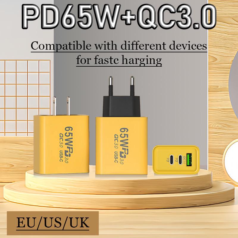 120W Dual PD & USB Fast Charger for Huawei, Android, and Apple Phones