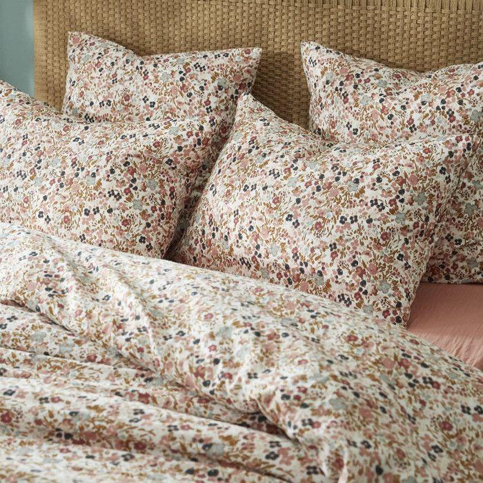 "Capucine" Printed Pillowcase 60 X 60 Cm &; 50 X 70 Cm "Cotton Gauze" - Nasturtium Pampa - 50 X 70 Cm