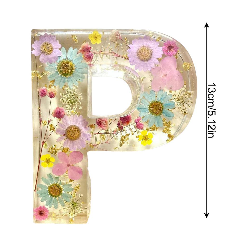 Creative Large Letter Floral Night Light 26 Letters A-Z Dry Flower Simulation Floral Letter Light Valentine's Day Gift