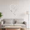 Self-Adhesive 3D Heart-Shaped Mirror Wall Decal Acrylic Heart-Shaped Reflective Sticker Living Room Background Decorative Decal