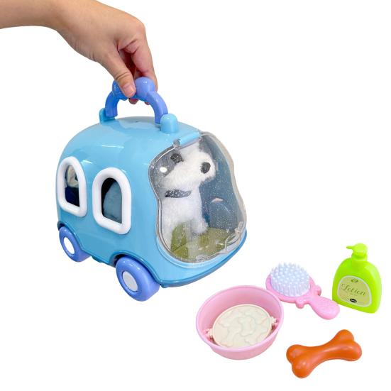 Elektronická plyšová hračka kočka přenosná klec simulace elektrická chodící skákající kotě hračka pro dětský dům na hraní a vzdělávání narozeninový dárek