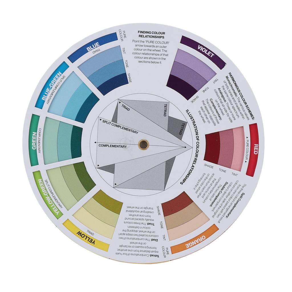 13cm Diameter Tattoo Color Wheel Chart Prevent Discoloration Tattoo Pigment Mixing Guide