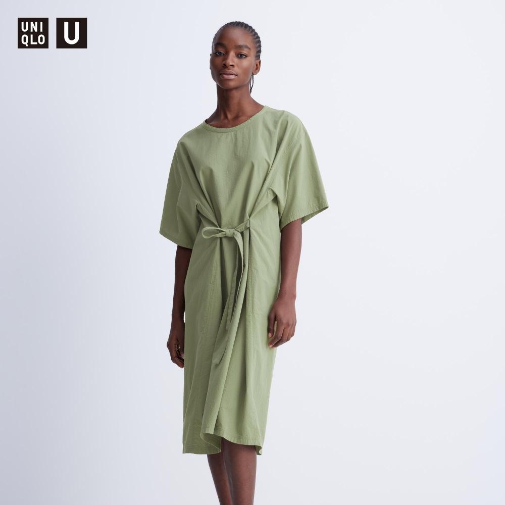 

Платье из жатого хлопка UNIQLO 3WAY с короткими рукавами