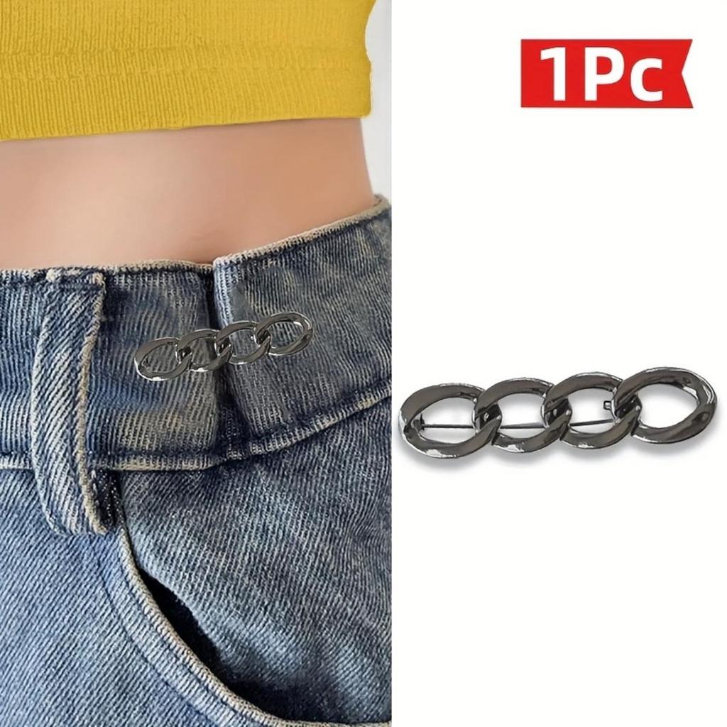 1/2/3/pcs Pin Style Waist Cinching Western Pants Jeans, Adjustable Waistband, Detachable Without Nail Seams, Anti Glare Coat, Tight Skirt