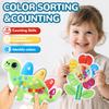 Color Sorting Sensory Toy For Kids Montessori Learning Game With Color Matching Fine Motor Skill Dinosaur Butterfly Flower Toys