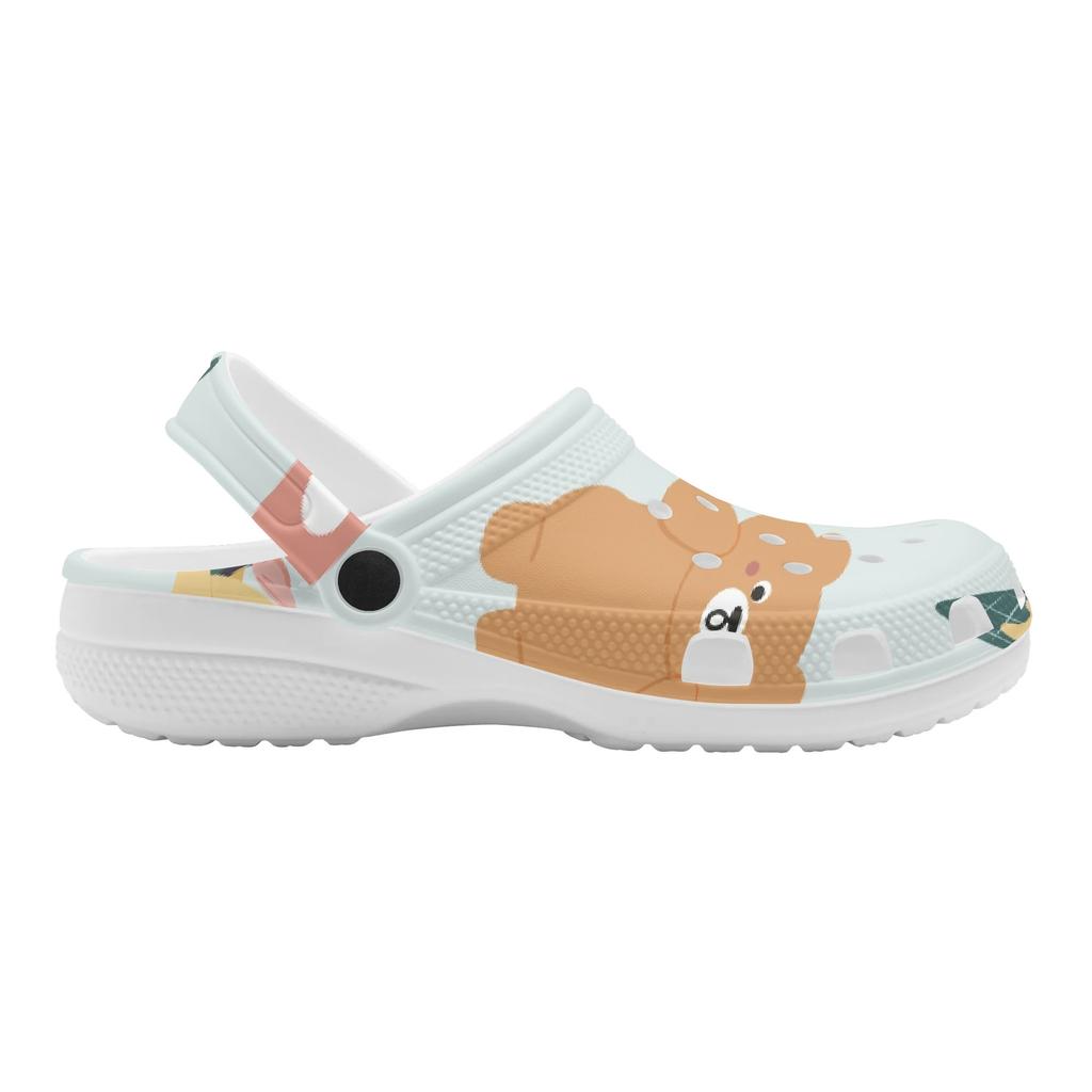 Trendy Printed EVA Clogs Women Men Ventilated Soft Garden Shoes Slip On Beach Pool Bathroom Home Casual Slippers Home Use